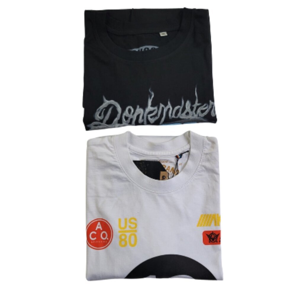 Akoo Donkmaster & Monaco Apex Grapic Print T-Shirt Bundle Size XXL